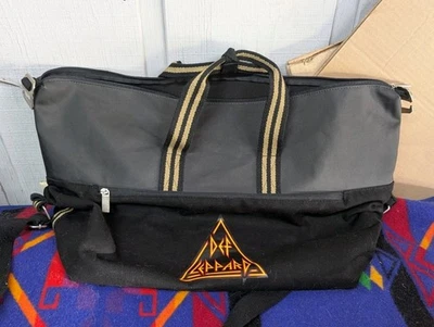 Bolso de Mano Def Leppard Viaje Lona Negro Grande Cremallera Superior Correa Ajustable Gemline Foto 1 de 4