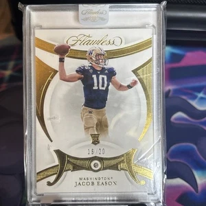 2020 Panini Flawless Collegiate - Jacob Eason /20 (RC) Diamond Certified 💎 - Picture 1 of 3