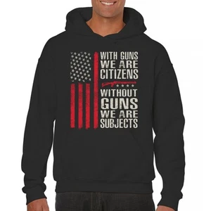 Gun Citizens Sweatshirt 2nd Amendment Patriotic Pro Gun USA Flag DD214 Hoodie - Picture 1 of 29