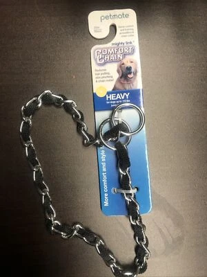 "Collar de perro con cadena Petmate Comfort, tamaño pesado 22"" negro" Foto 1 de 2