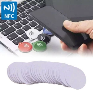 12Pcs Ntag215 Nfc Tags Sticker Phone Available Labels Rfid Tag - Picture 1 of 7