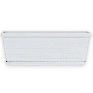 13" Cotton White Window Box Planter Lightweight Plastic Trough with Tray 2.9L - Picture 1 of 20