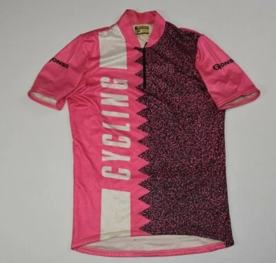 Camiseta de ciclismo Gonso rosa dinova media cremallera jersey carreras talla S pequeña vintage rara Foto 1 de 4