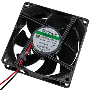 Fan 12V DC 0,78W 80x80x25mm 56,1m³/h 2600U/Min 56,1m³/h Sunon MF80251V31000UA99 - Picture 1 of 4