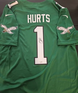 Jalen Hurts Signed Auto Nike Limited Onfield Throwback Jersey Fanatics COA - Picture 1 of 8