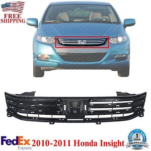 Front Bumper Upper Grille Painted Black Shell and Insert For 10-11 Honda Insight