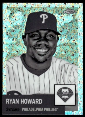 2022 TOPPS CHROME PLATINUM BLACK AND WHITE Ryan Howard Philadelphia Phillies - Image 1 of 2