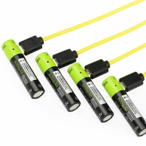 2PCS 4PCS Lithium Rechargeable Battery 1.5V AAA 600mAh MICRO USB Charging - Picture 1 of 6