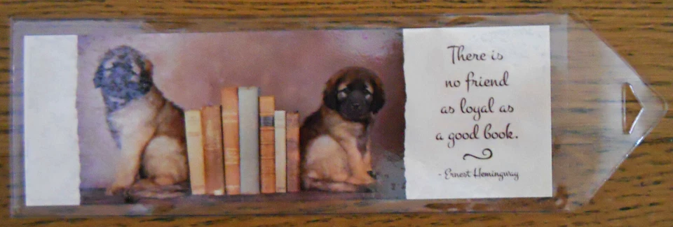 Leanin Tree - Bookmark - 2 PUPPIES, DOGS, NO FRIEND AS LOYAL AS A GOOD BOOK - Image 1 of 1