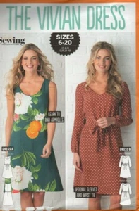 Simply Schnittmuster für das Vivian Kleid, Nähen lernen, Gr. 6 - 20 Neu - Bild 1 von 7