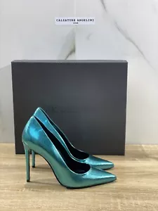 Aldo castagna décolleté hope in pelle lame’ petrol blue luxury shoes 40 - Bild 1 von 7