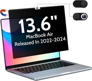 Magnetic Privacy Screen for Macbook Air 13.6/13 Inch (2022-2025, M2, M3, M4), Re - Picture 1 of 12