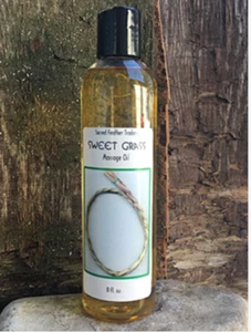 Sweet Grass Massage Oil, 4 fl oz, Sacred Feather Traders - Picture 1 of 1