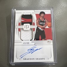 Shaedon Sharpe 2022-23 National Treasures RC Rookie Dual Patch Auto RPA /99 🔥