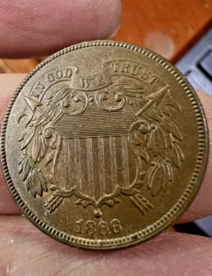1866 2 Cent Piece - Image 1 of 3