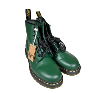 Botines Dr Martens Air Cushioned 1460 8 agujeros de cuero verde para hombre talla 10 - Imagen 1 de 15