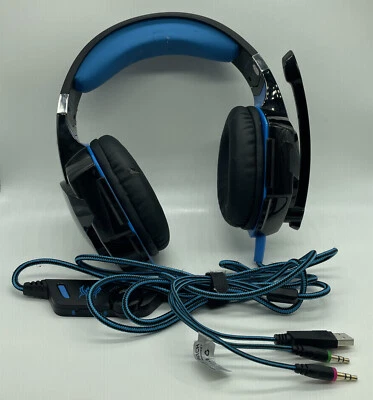 KOTION EACH G2000 Pro Gaming Headset - PC/PS4/Xbox - Blue, Used - Image 1 of 4