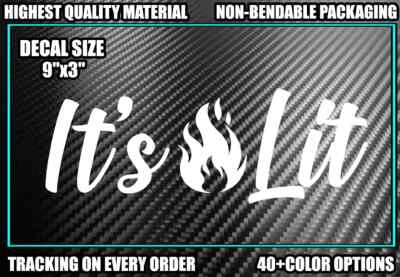 IT'S LIT Vinyl Decal Sticker Turbo Diesel Truck JDM Car Boost Lifted Drift Low  - Image 1 of 3