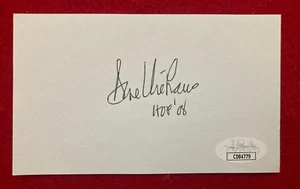 SELTENE DAVE NIEHAUS signierte Karteikarte mit HOF 08 Seattle Mariners Ford Frick JSA COA - Bild 1 von 6