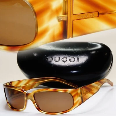 Gafas de sol Gucci 1999 vintage marrón miel envolvente retro GG 1437/S GH8N5 011124 Foto 1 de 4