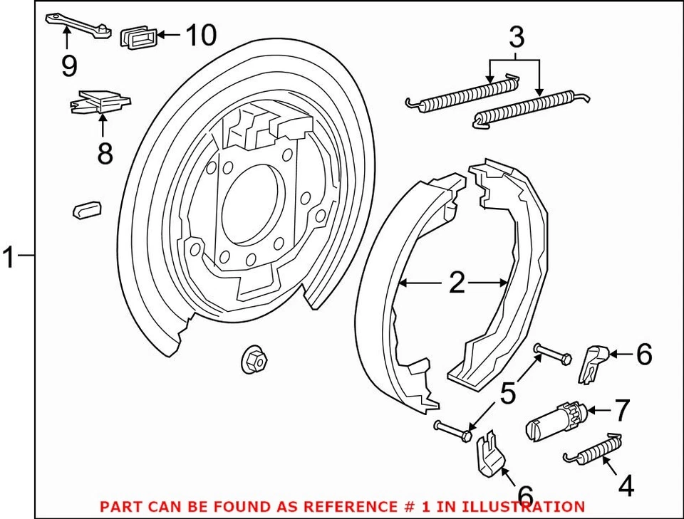 正品原始设备制造商 Mopar 后停车制动组件适用于吉普角斗士牧马人 — 第 1/1 张图片
