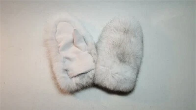 Ручной работы тени лисий мех варежки с кашемиром - Изображение 1 из 4