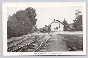 Bahnhof - Bantam Connecticut Vintage Postkarte mit weißer Grenze - Bild 1 von 2