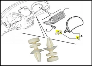 2 MOLLE SPORTELLO AIRBAG ALFA ROMEO 147 156 GT MOLLETTE GANCI SPORTELLINO - Foto 1 di 1