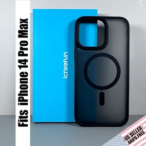 Case for iPhone 14 Pro Max - Frosted Black | Sleek & Slim | Magnetic - Picture 1 of 17