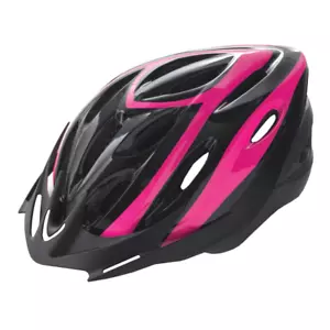 CASCO BICI ADULTO NERO GRAFICA ROSA TAGLIA M 54-58 - Imagen 1 de 6