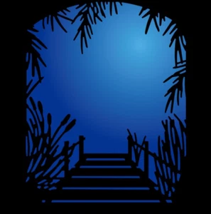 Bridge Tree Street Light Metal Cutting Die Stencil for Paper Card Making UK - Picture 1 of 4