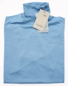 Neu mit Etikett Cruciani leichter Pullover mit Schildkrötenausschnitt blau Wolle Kaschmir Seide XS (EU 42) - Bild 1 von 6