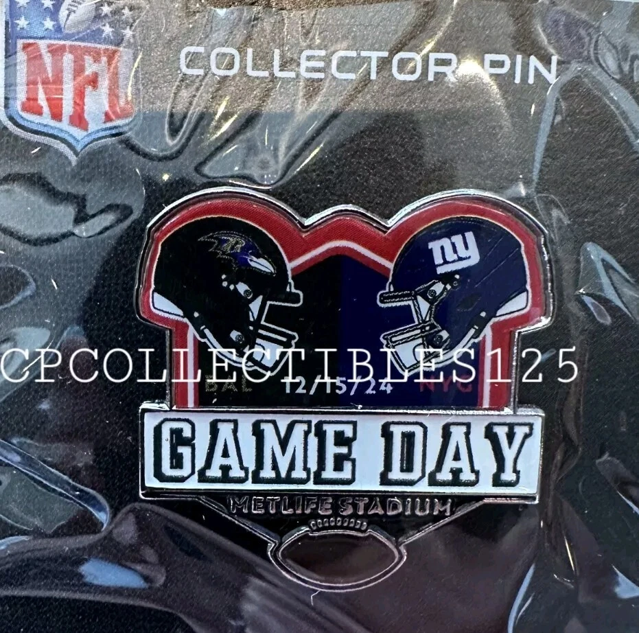 Baltimore Ravens VS New York Giants Game day Pin 12/15/2024 NEW - Image 1 of 1