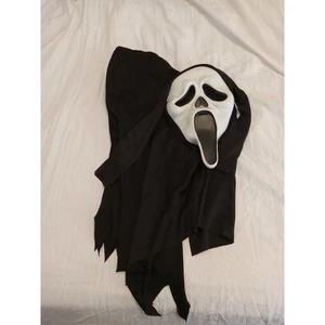 SCREAM GHOST FACE MASK EASTER UNLIMITED BLACK & WHITE COSTUME - Picture 1 of 5