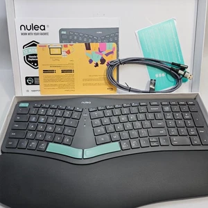 Nulea RT05B Tastiera Ergonomica Wireless Tastiera Split con Poggiapolsi Imbottito - Foto 1 di 12