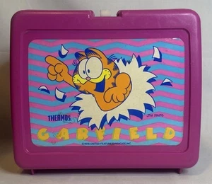 Fiambrera vintage termo Garfield rosa - Imagen 1 de 3