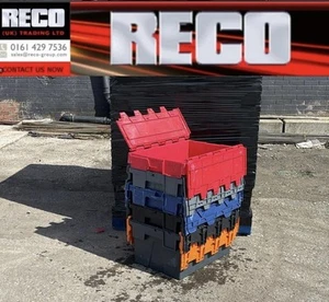 5 X MIXED COLOUR USED TOTE BOX / STORAGE 600 x 400 x 250mm ALC CONTAINER - Picture 1 of 3