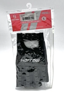 Harrow Field Hockey Glove Left Hand Half Finger Large Black SHIPS FAST NEW - Picture 1 of 7