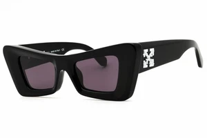 OFF WHITE AF ACCRA 1007 Sunglasses Black Frame Gray Lenses 49mm - Picture 1 of 4