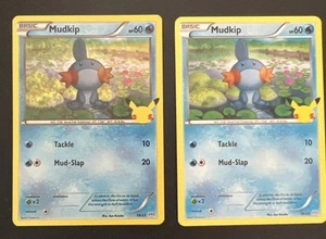 Mudkip 19/25 HOLO & Non Holo 25th Anniversary Mcdonalds Promo 2021 Pokémon Cards - Picture 1 of 24