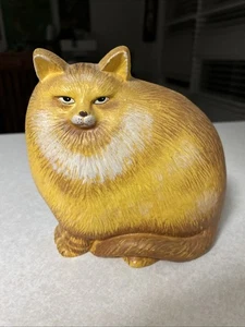 Fat Yellow Cat Metall Türstopper Abteilung 56 - schwerer Artikel 8 x 8 - Bild 1 von 4