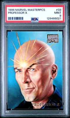 PSA 9 1996 Marvel Masterpieces #33 Professor X MINT 17 Higher! - Image 1 of 2