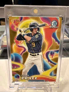 2025 Bowman Chrome Cooper Pratt MM-9 Gold Refractor Melt Mashers /50 🔥 Brewers - Picture 1 of 4