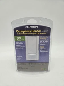 Lutron Single Pole Vacancy Occupancy Sensor Switch White MS-OPS2H-WH - Picture 1 of 3