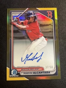 2024 Bowman Chrome Prospect Gold Refractor /50 Marvin Alcantara #CPA-MA Auto - Picture 1 of 3
