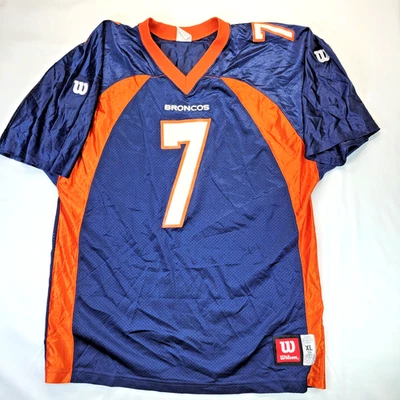 Camiseta deportiva de fútbol cosida Wilson vintage de los 90 Denver Broncos John Elway NFL XL 50 Foto 1 de 4