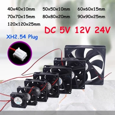 40mm - 120mm DC 5V 12V 24V Cooling Fans Computer Case Fan CPU PC Case Heatsink - Image 1 of 4