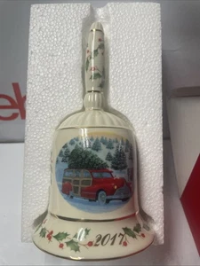 2017 Lenox Christmas Annual Holiday Bell 866692 Covered Bridge 7” New In Box W78 - Picture 1 of 8
