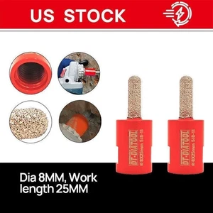 2pcs 8*25 Coated Diamond Mortar Raking Drilling Bits Milling Cuts Brick Removal - Picture 1 of 9