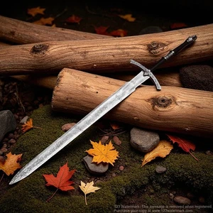 Re Angmar Spada del Re Stregone LOTR Cosplay Film Doppio Bordo Compleanno Medievale - Foto 1 di 2